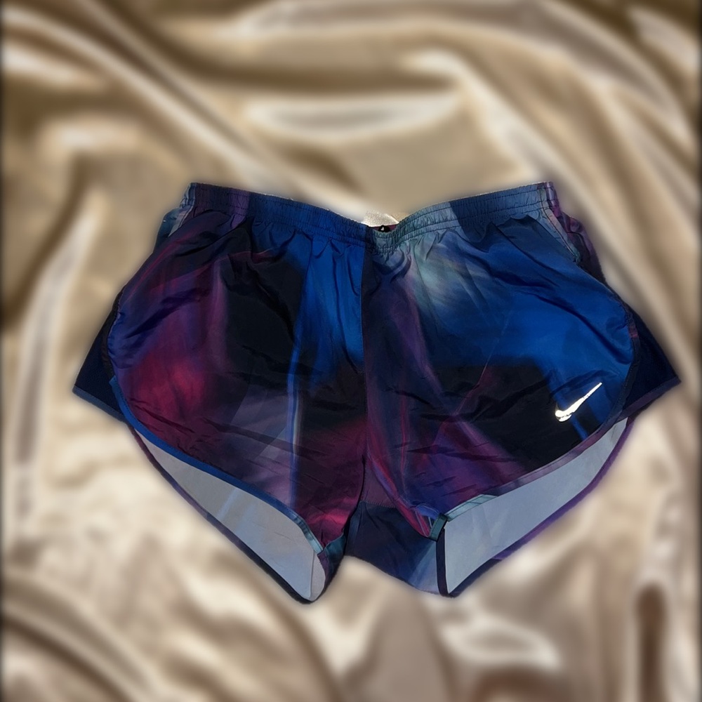 Nike Blue and Purple Galaxy Dri-Fit Shorts